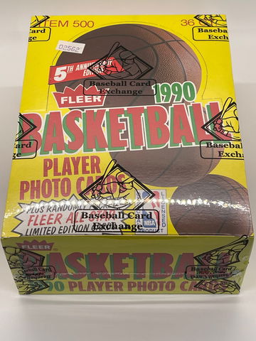 1990 FLEER HOBBY BASKETBALL WAX BOX BBCE WRAPPED Michael Jordan