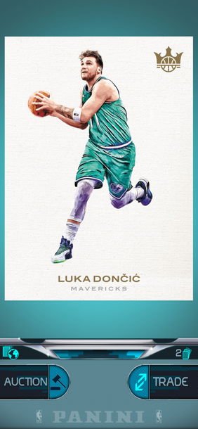 2020 Panini Dunk App Court Kings Blank Slate Luka Doncic Rare