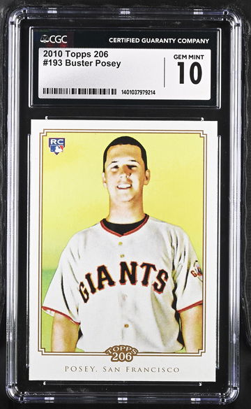 2010 TOPPS BUSTER POSEY 206 #193 CGC 10 BS.C1.45