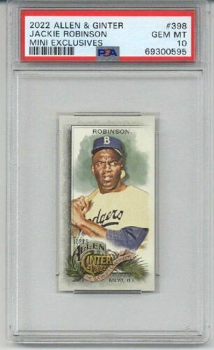 2022 TOPPS ALLEN & GINTER MINI EXCLUSIVES #398 JACKIE ROBINSON PSA 10