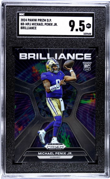 2024 Panini Prizm Draft Picks #BR-MPJ Michael Penix Jr. Brilliance SGC 9.5
