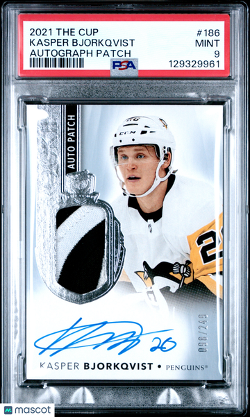 2021 Upper Deck The Cup Kasper Bjorkqvist #186 Autograph Patch /249 PSA 9