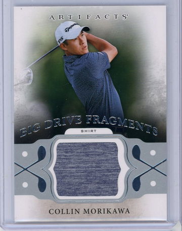 Collin Morikawa 2021 Upper Deck Fragments Tournament Worn Shirt 