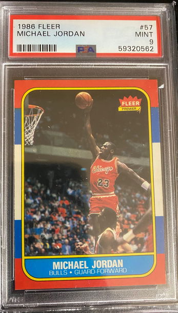 1986 Fleer #57 Michael Jordan Rookie PSA 9 RC