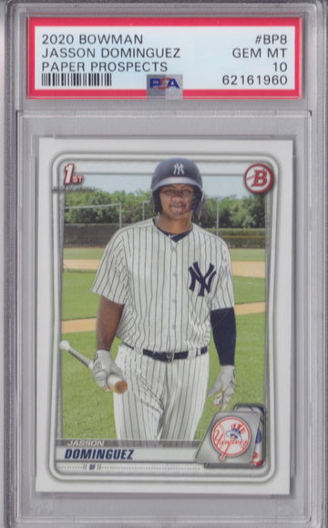 2020 Bowman Jasson Dominguez Paper BP8 PSA 10