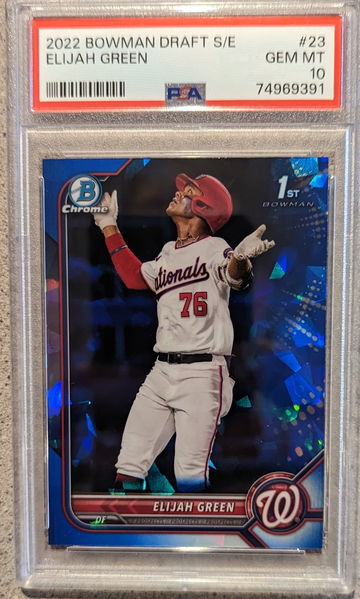 2022 Bowman Chrome Elijah Green Sapphire PSA 10