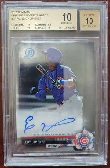 2017 Bowman Chrome Eloy Jimenez BGS 10/10