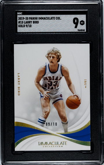 2019-20 Panini Immaculate Collection Collegiate #15 Larry Bird GOLD 9/10 - SGC 9