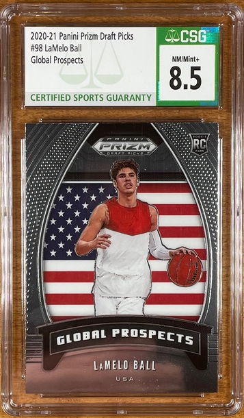 2020-21 Panini Prizm Draft Picks Global Prospects 98 LaMelo Ball CSG 8.5