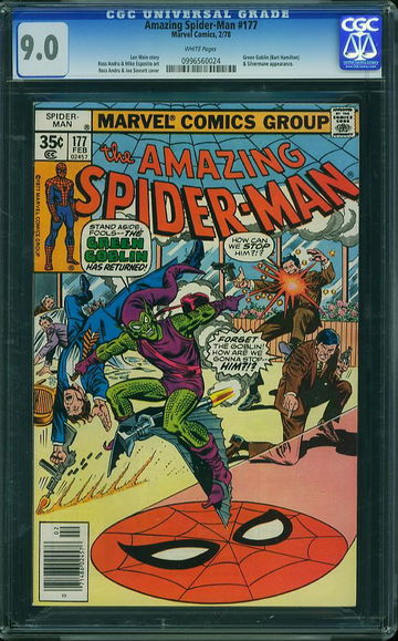 AMAZING SPIDER-MAN #177, CGC 9.0 VFNM