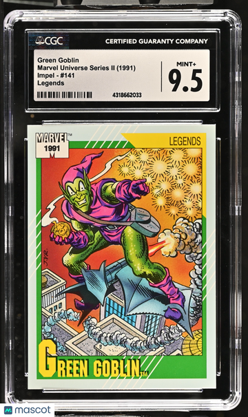 1991 Impel Marvel Universe Series II Green Goblin #141 CGC 9.5