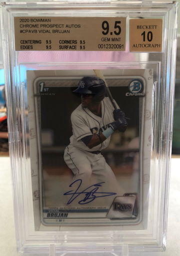 2020 Bowman Chrome Vidal Brujan auto BGS 9.5