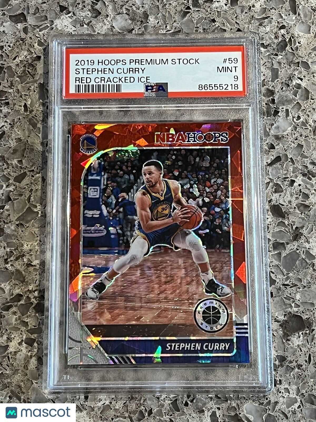 Stephen Curry 2019-20 Hoops Premium Red Ice Prizm PSA 9 MINT Warriors