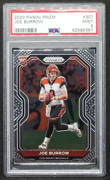 2020 Prizm Joe Burrow PSA 9 RC #307 Rookie
