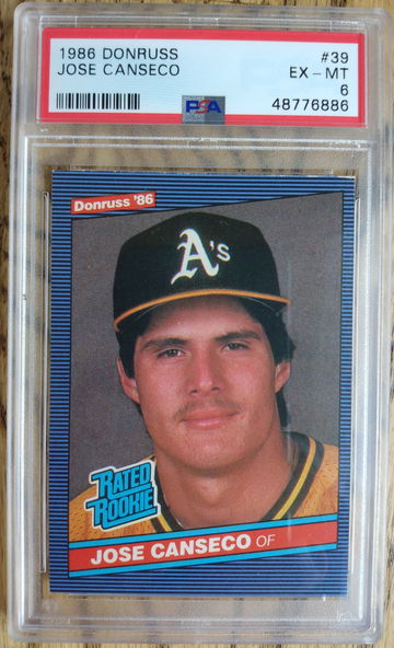1986 Donruss Jose Canseco PSA 6