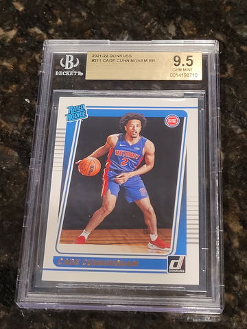 2021-22 Cade Cunningham Donruss Rated Rookie #211 BGS 9.5