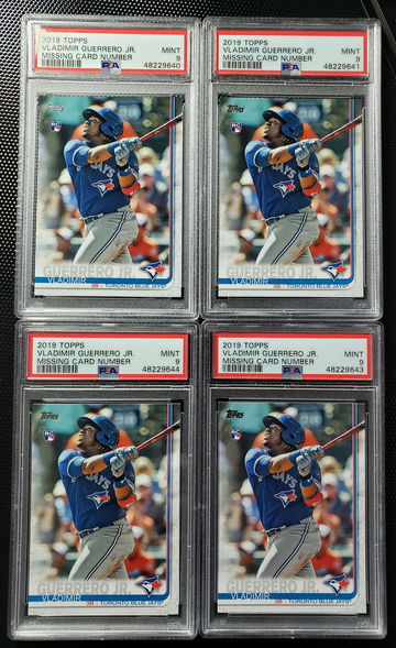 (4) 2019 Topps Vladimir Guerrero NNO PSA 9
