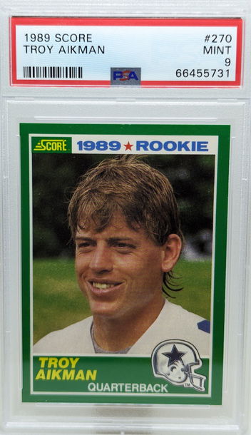 1989 SCORE Troy Aikman #270 PSA 9 Rookie RC