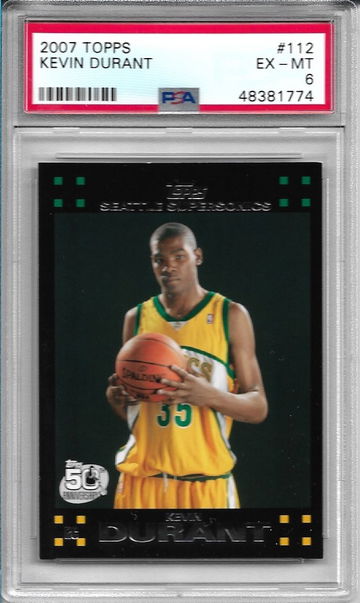 2007 Topps 112 Kevin Durant PSA 6