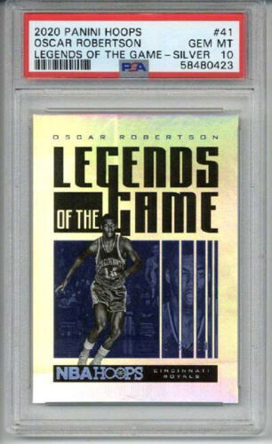 2020 PANINI HOOPS LEGENDS OF THE GAME SILVER #41 OSCAR ROBERTSON LE PSA 10 LOW POP