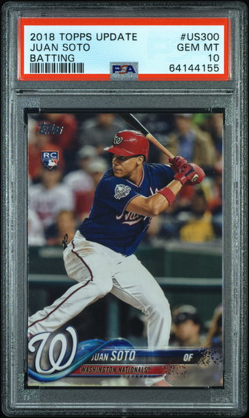 💎🧨2018 Topps Update #US300 Juan Soto Nationals RC PSA 10 GEM MINT ⚾️🦁