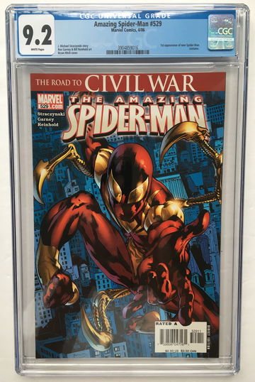 AMAZING SPIDER-MAN #529 CGC 9.2 1st IRON SPIDER-SUIT FREE S/H.