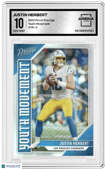 2023 Panini Prestige Justin Herbert #YM-4 Arena Club 10