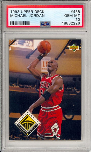 1993 Upper Deck NBA 438 Michael Jordan Breakaway Threats PSA 10