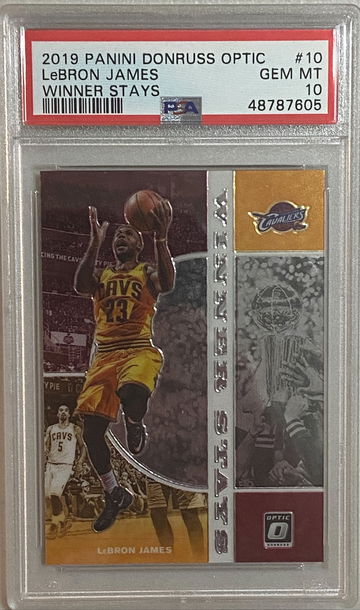 2019 Optic LeBron James Winner Stays PSA 10