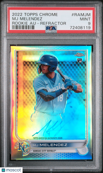 2022 Topps Chrome Rookie Autographs MJ Melendez Refractor #RAMJM PSA 9 #184/499