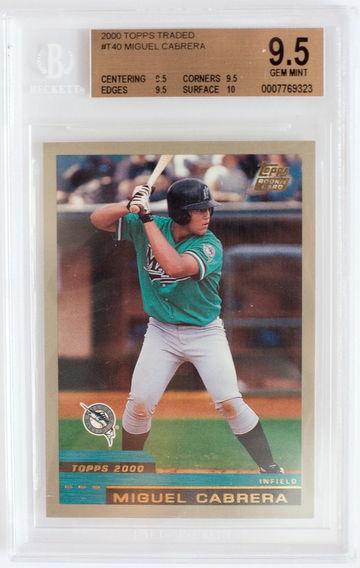 2000 Topps Traded Miguel Cabrera RC Rookie #T40 - BGS 9.5 (True Gem +)