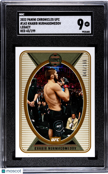 2022 Panini Chronicles Ufc Khabib Nurmagomedov #143 Legacy Red SGC 9