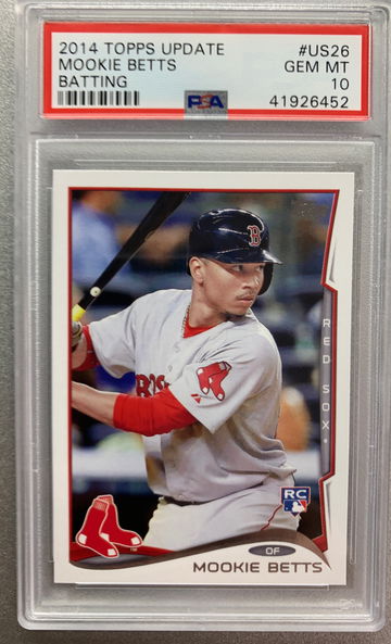 MOOKIE BETTS 2014 TOPPS UPDATE ROOKIE PSA 10 GEM MINT