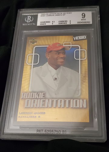 2003-04 Upper Deck Victory Lebron James #101 Rookie Card BGS 9 Mint Condition 