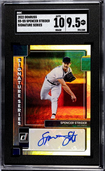 2022 Panini Donruss Signature Series Spencer Strider #SS-SS Auto SGC 9.5 Auto 10