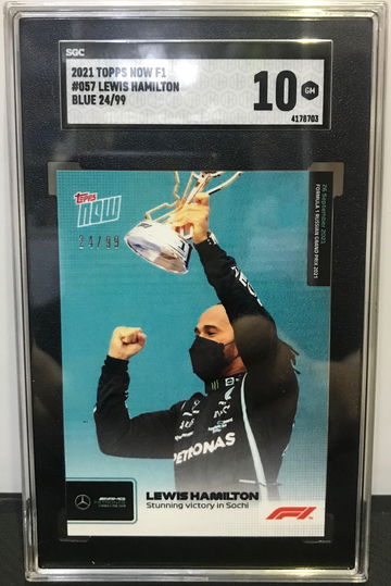 2021 Topps now formula 1 f1 #057 Sochi Lewis Hamilton blue /99 sgc10