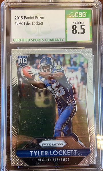2015 Panini Prizm Tyler Lockett #298 CSG 8.5 RC Rookie Seahawks 