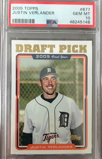 JUSTIN VERLANDER 2005 TOPPS PSA 10