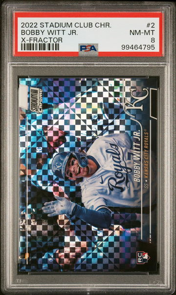 2022 Stadium Club Chrome Xfractor Bobby Witt Jr. #2 PSA 8