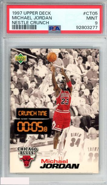 1997 UPPER DECK NESTLE CRUNCH MICHAEL JORDAN #CT05 CHICAGO BULLS HOF PSA 9 MINT