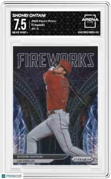 2022 Panini Prizm Shohei Ohtani #F-3 Fireworks Arena Club 7.5