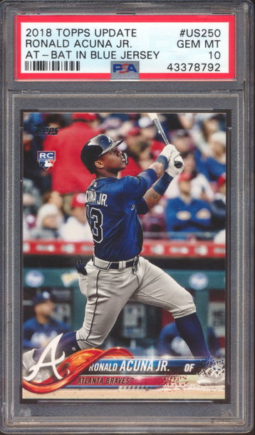 2018 Topps Update #US250 Ronald Acuna Jr RC PSA 10 43378792