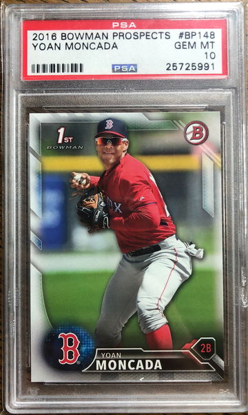 2016 Bowman Propects Yoan Moncada 1st Bowman Paper PSA 10