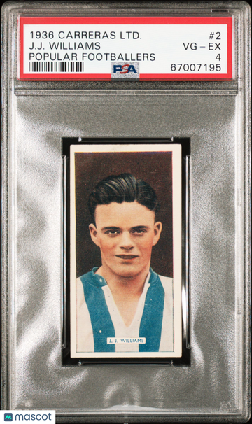 1936 Carreras LTD. Popular Footballers J. J. Williams #2 PSA 4