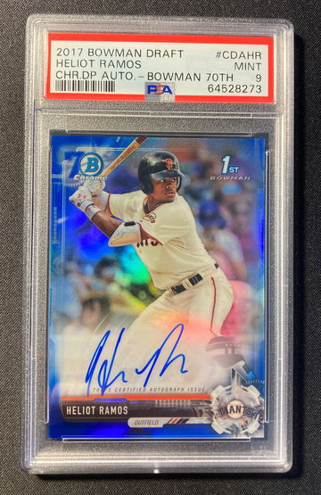 2017 Bowman Draft Heliot Ramos Bowman 70th auto #’d 05/70 