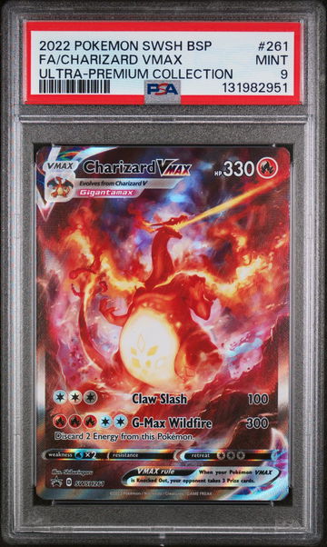 2022 Pokemon Sword and Shield Black Star Ultra Premium Collection Promo Charizard Vmax #SWSH261 PSA 9