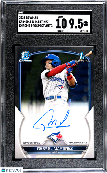 2023 Bowman Gabriel Martinez #CPA-GMA CHR. Pros. Autograph SGC 9.5 Auto 10