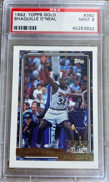 Shaq Shaquille O’Neal 1992 Topps Gold PSA 9