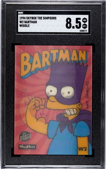 Bartman Bart Simpson Lenticular 1994 Skybox Wiggle SGC 8.5 insert