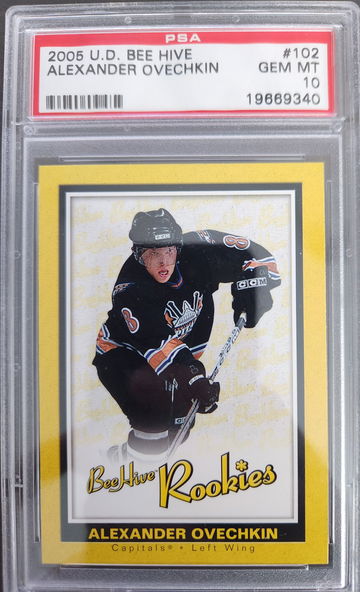 2005 Upper Deck Alexander Ovechkin Bee Hive Yellow #102 RC PSA 10